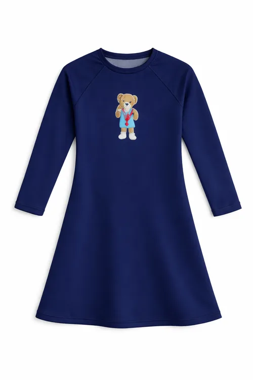 Long-Sleeve Swimsuit Dress with Bear by Try