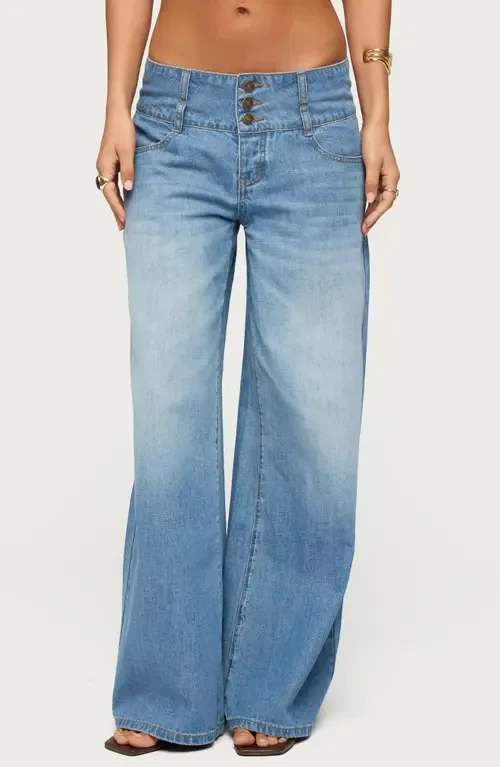 Wide Waist Low Rise Baggy Jeans