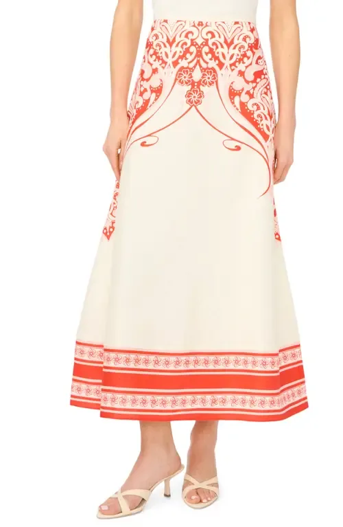 Carmen Floral Print Linen Maxi Skirt by Ted Baker