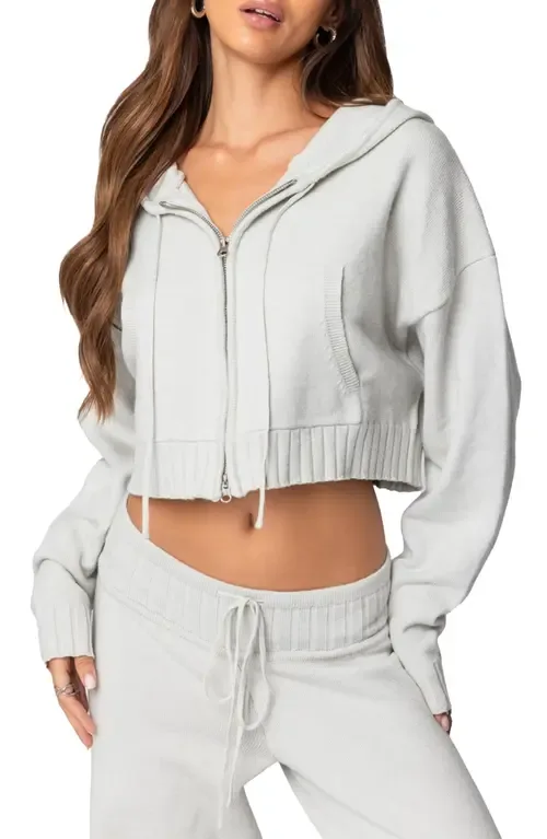 Russell Crop Zip-Up Hoodie