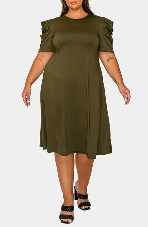 Aleyna Puff Sleeve A-Line Dress by L I V D