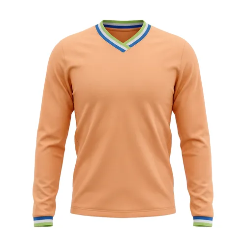 Multi-Color V-Neck Tee - Rib Knit, Long Sleeve by Spades