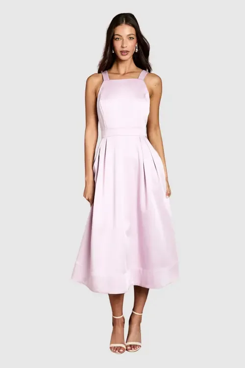 Fit & Flare Square Neck Midi Dress by Coast