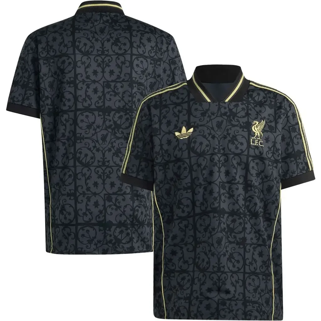 Adidas Gray Liverpool Lifestyler Jersey by adidas
