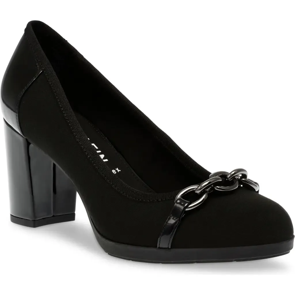 Celina Chain Block Heel Pump by Anne Klein