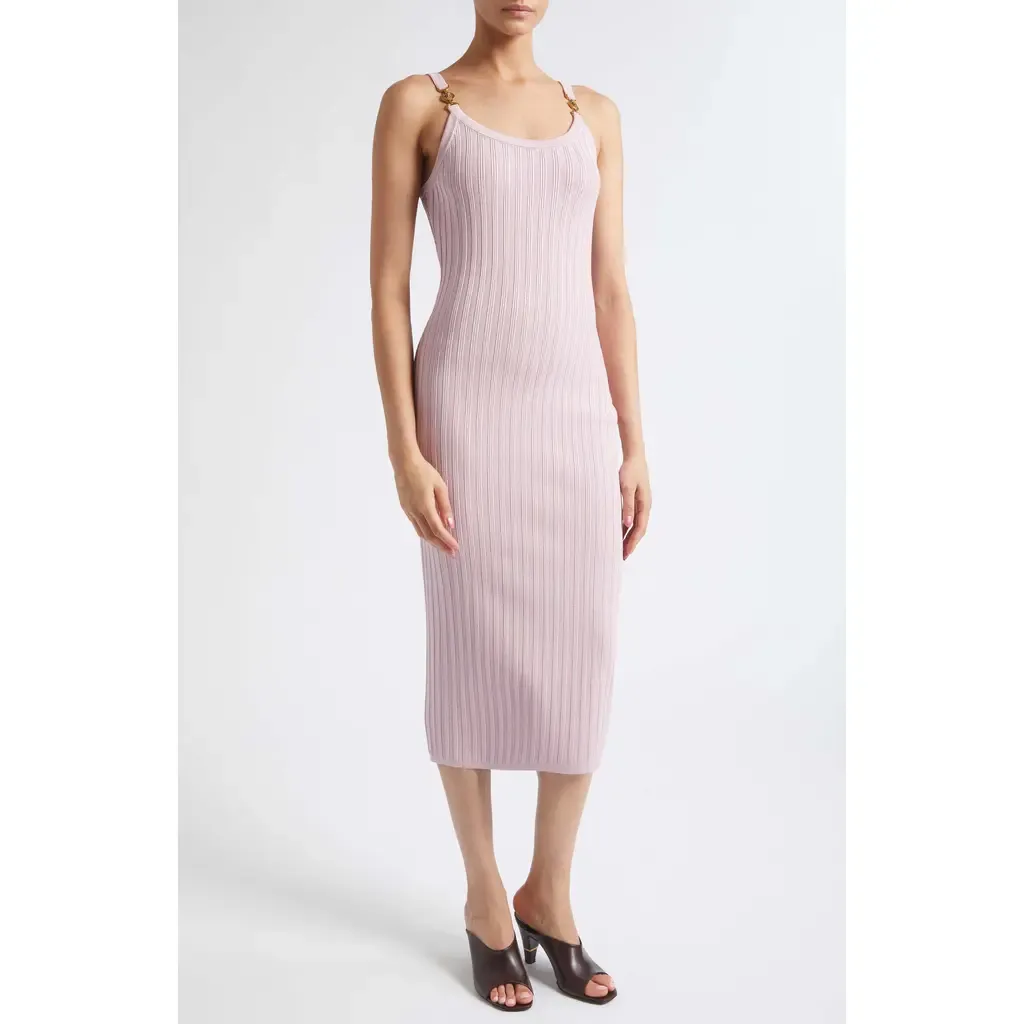 Mesh Rib Midi Sweater Dress by Versace