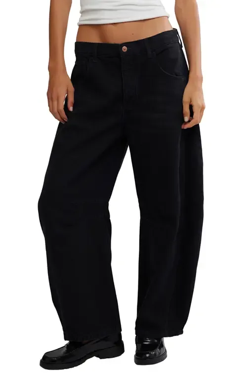 We the Free Good Luck Mid Rise Barrel Leg Jeans by Free People