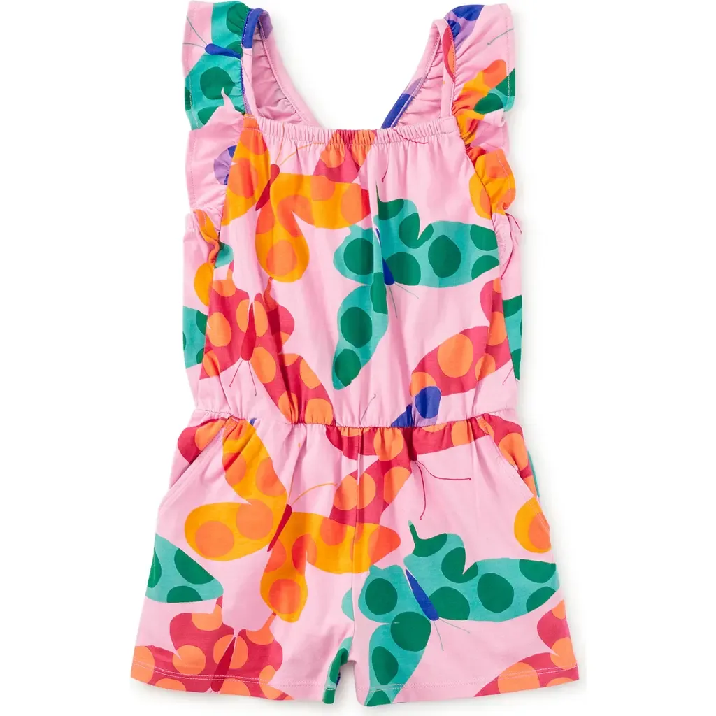 Ruffle Strap Romper by Tea Collection