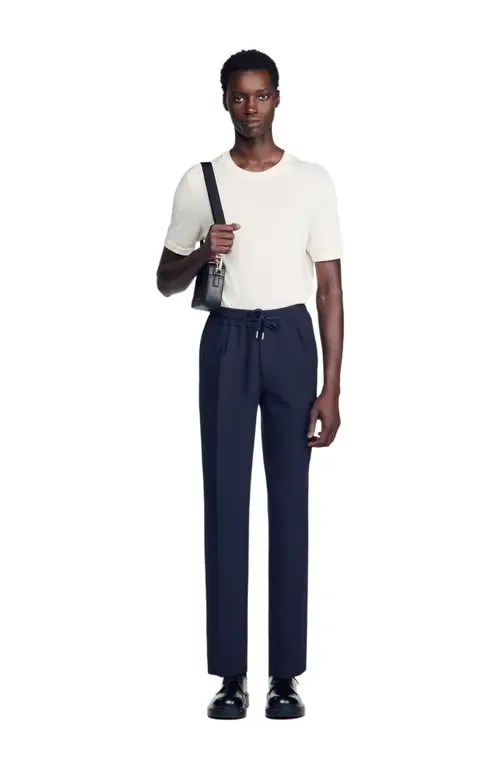 Elasticated Straight-Leg Trousers by SANDRO