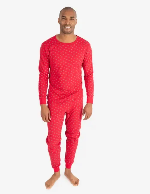 2-Pc. Cotton Long Sleeve Shirt and Pants Print Pajamas by Leveret