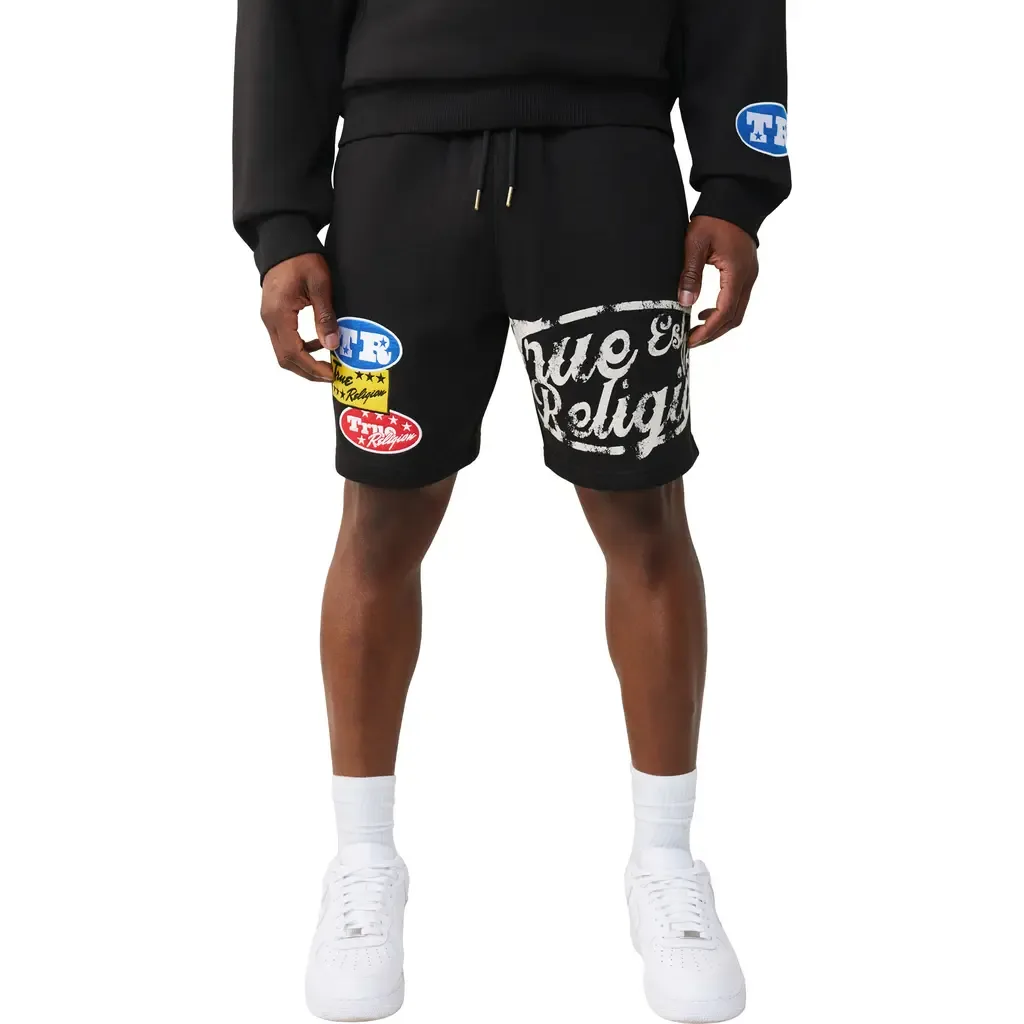 Logo Patch Cotton Blend Sweat Shorts by True Religion