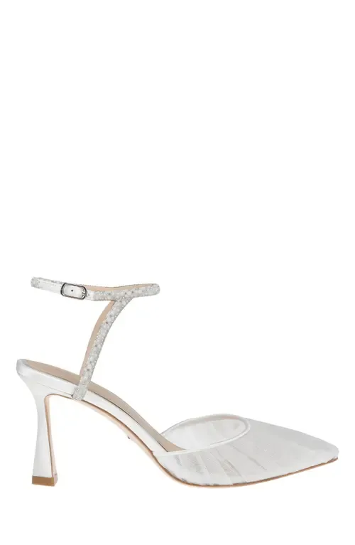 Georgia Pearl Pleated Tulle & Pearl Detail Bridal Heel by HARLO Australia