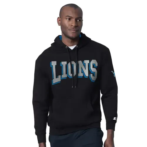 Starter Black Detroit Lions Thursday Night Gridiron Hoodie by STARTER