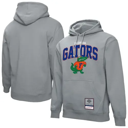 Mitchell & Ness Heather Gray Florida Gators Classic Arch Pullover Hoodie by Mitchell & Ness
