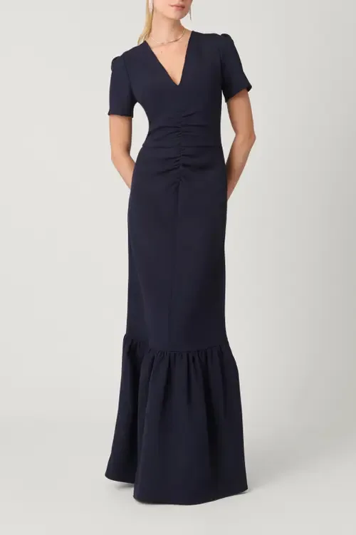 Midnight Stretch Crepe Tracey Dress by Shoshanna