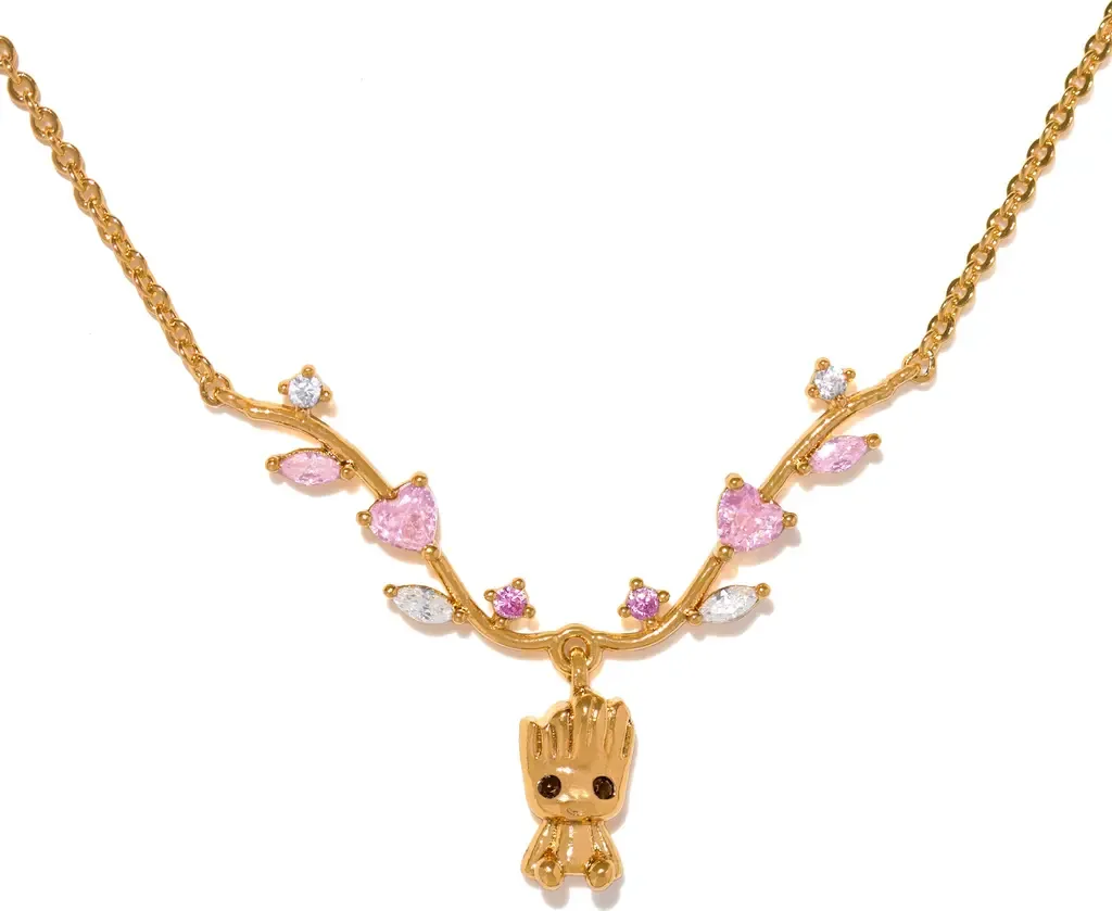 Marvel's Groot Cubic Zirconia Pendant Necklace by Girls Crew