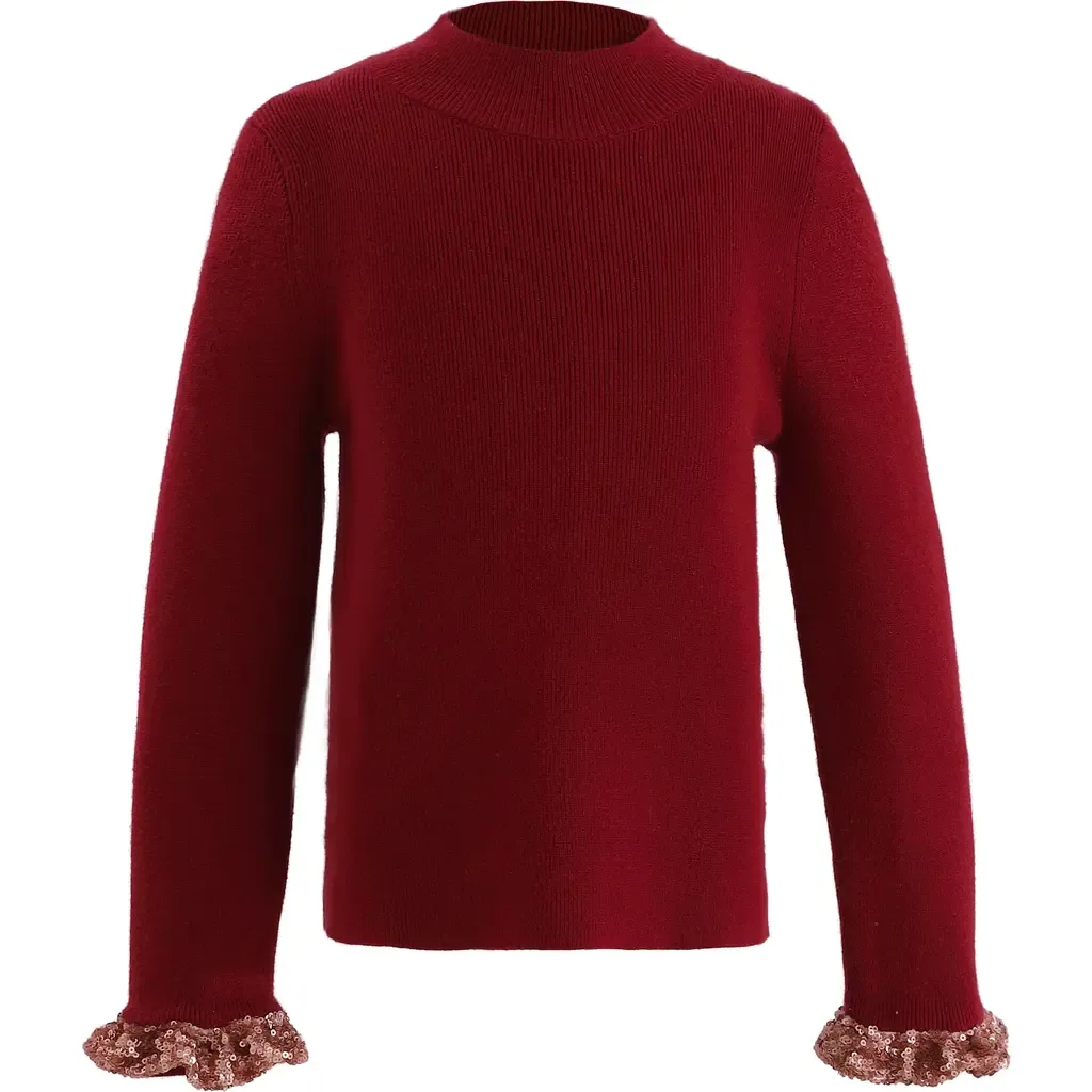 Ruffle-Knit Sweater by Tulleen