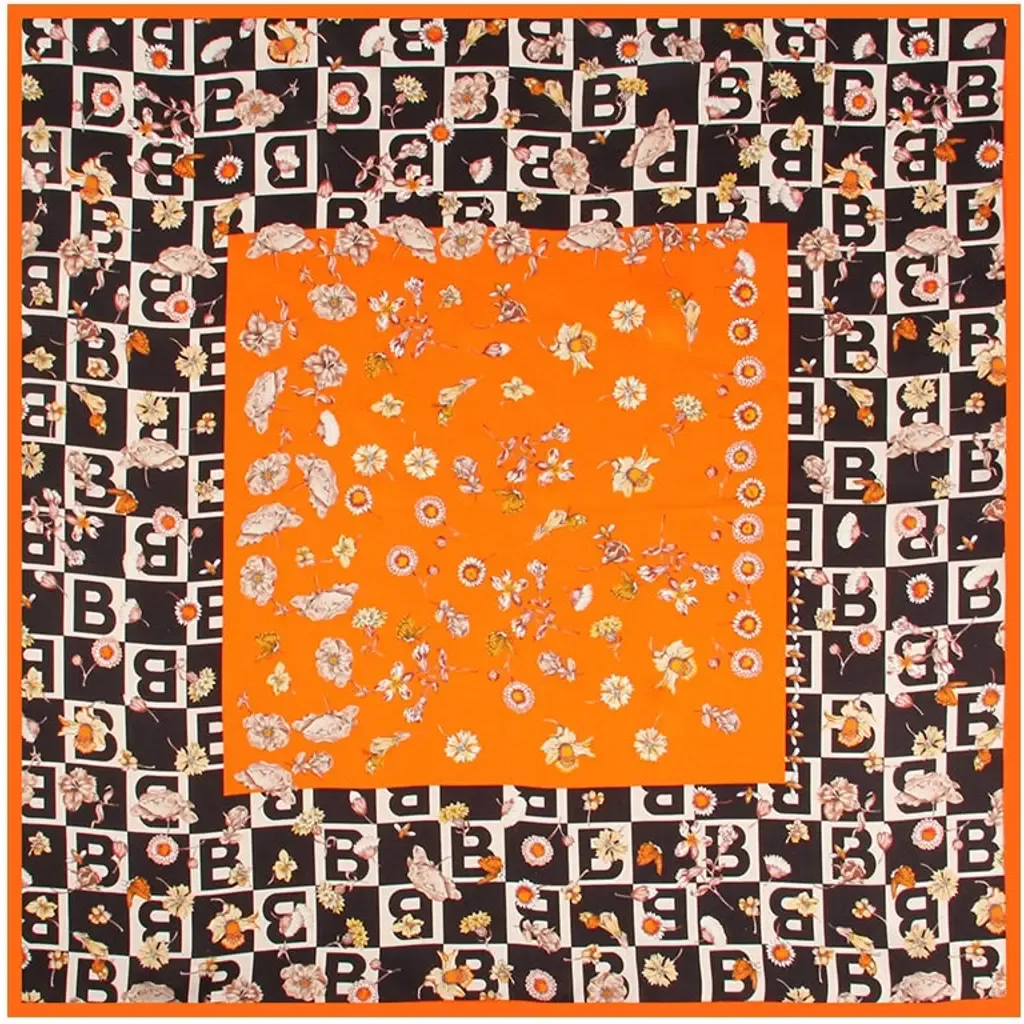Pure Silk Diversity Pattern Square Scarf by SILKSILKY