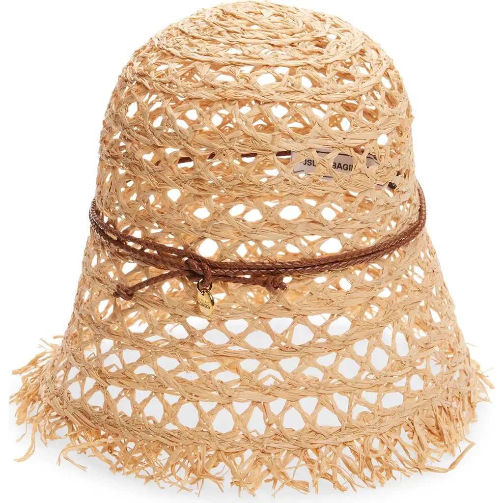 Cutout Straw Bucket Hat by Ruslan Baginskiy