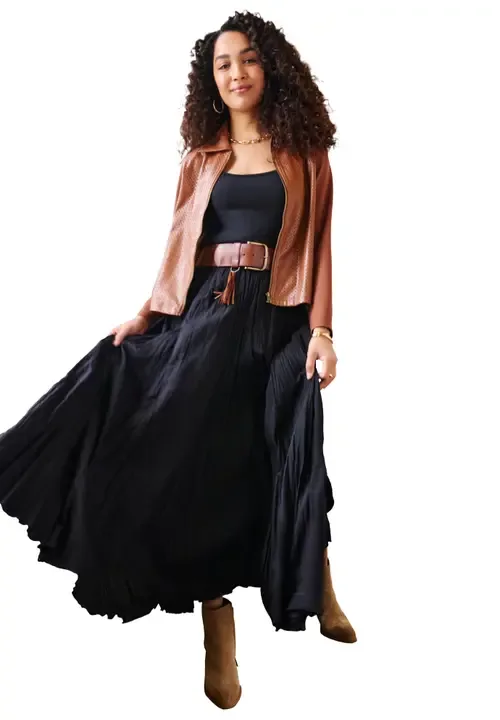 Perforated Faux Leather Zip Front Jacket by Jessica London