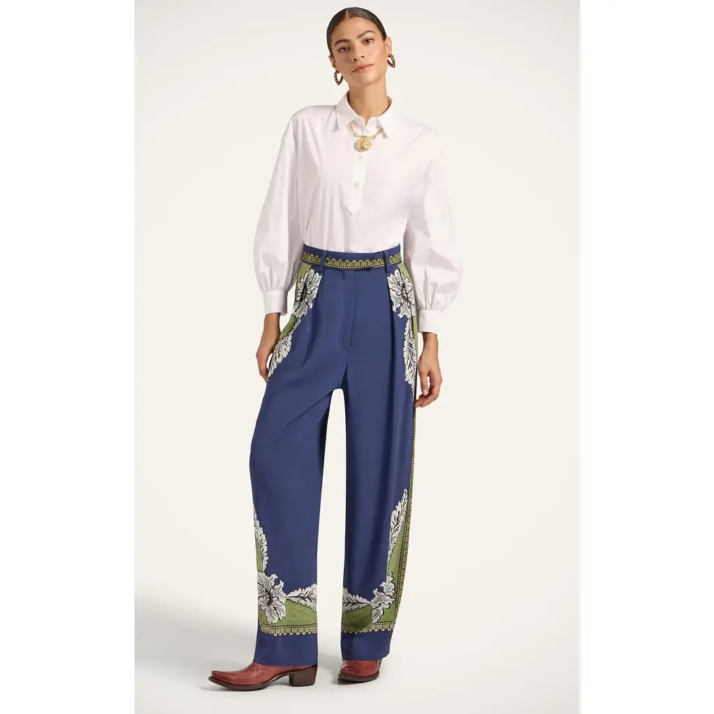 Brooklyn Pants Placée in Bounty Placée Navy by La DoubleJ