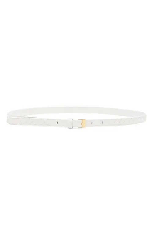 Skinny Intrecciato Lambskin Leather Belt by Bottega Veneta