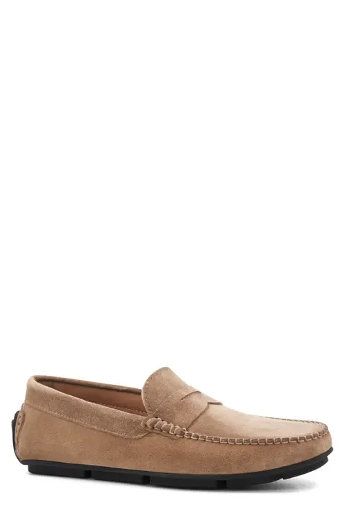 Taranto Penny Loafer in Taupe Suede