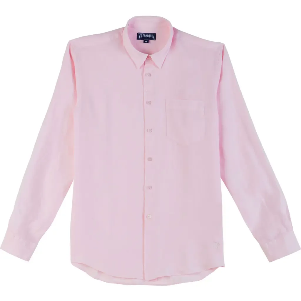 Classic Fit Linen Button-Up Shirt by Vilebrequin