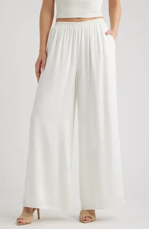 Alexa Wide Leg Pull-On Pants by HOUSE OF CB