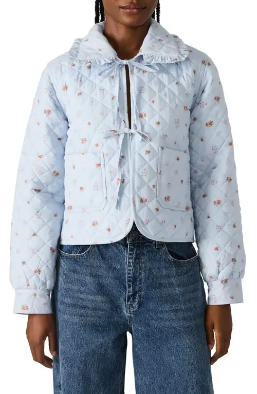 Nellie Floral Quilted Cotton Blend Jacket