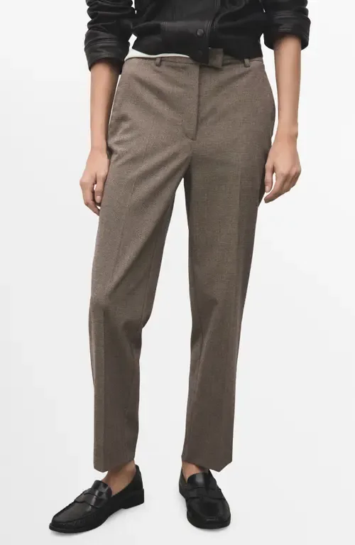 Pinstripe Ankle Pants by MANGO