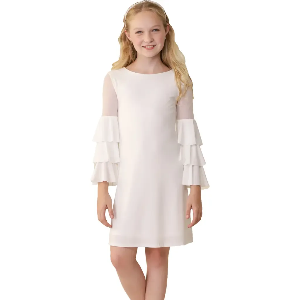 Tiered Sleeve Dress by Un Deux Trois