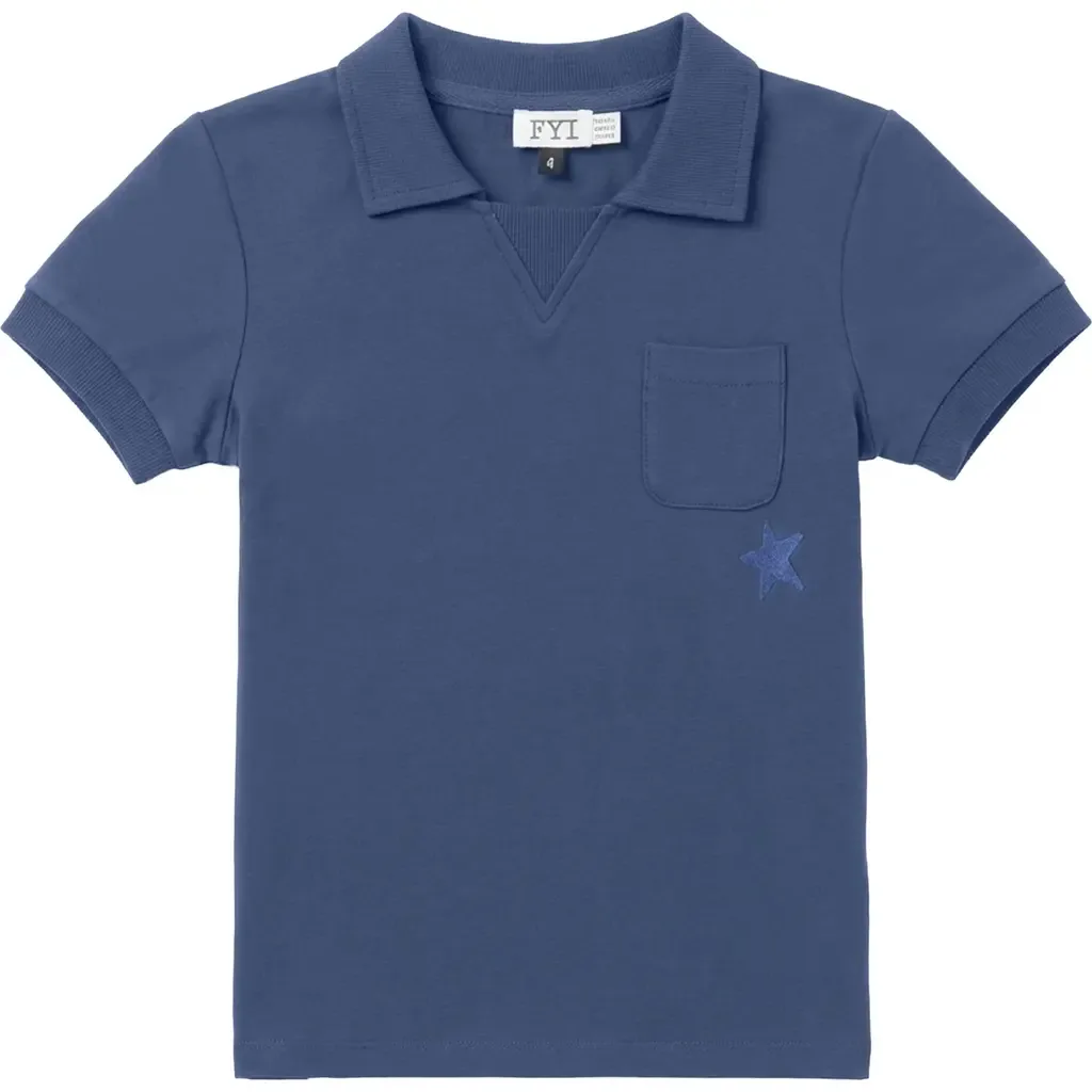 Star Embroidered Trim T-Shirt by FYI