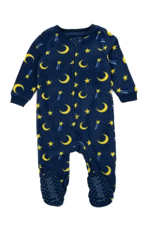 Footed Fleece Printed Matching Family Holiday Pajamas by Leveret