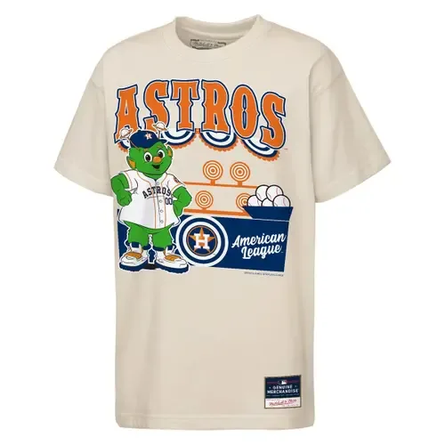 Mitchell & Ness Cream Houston Astros Step Back Up Mascot T-Shirt by Mitchell & Ness
