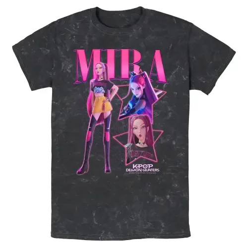 Mira Super Star Logo Short Sleeve Graphic T-Shirt by KPop Demon Hunters