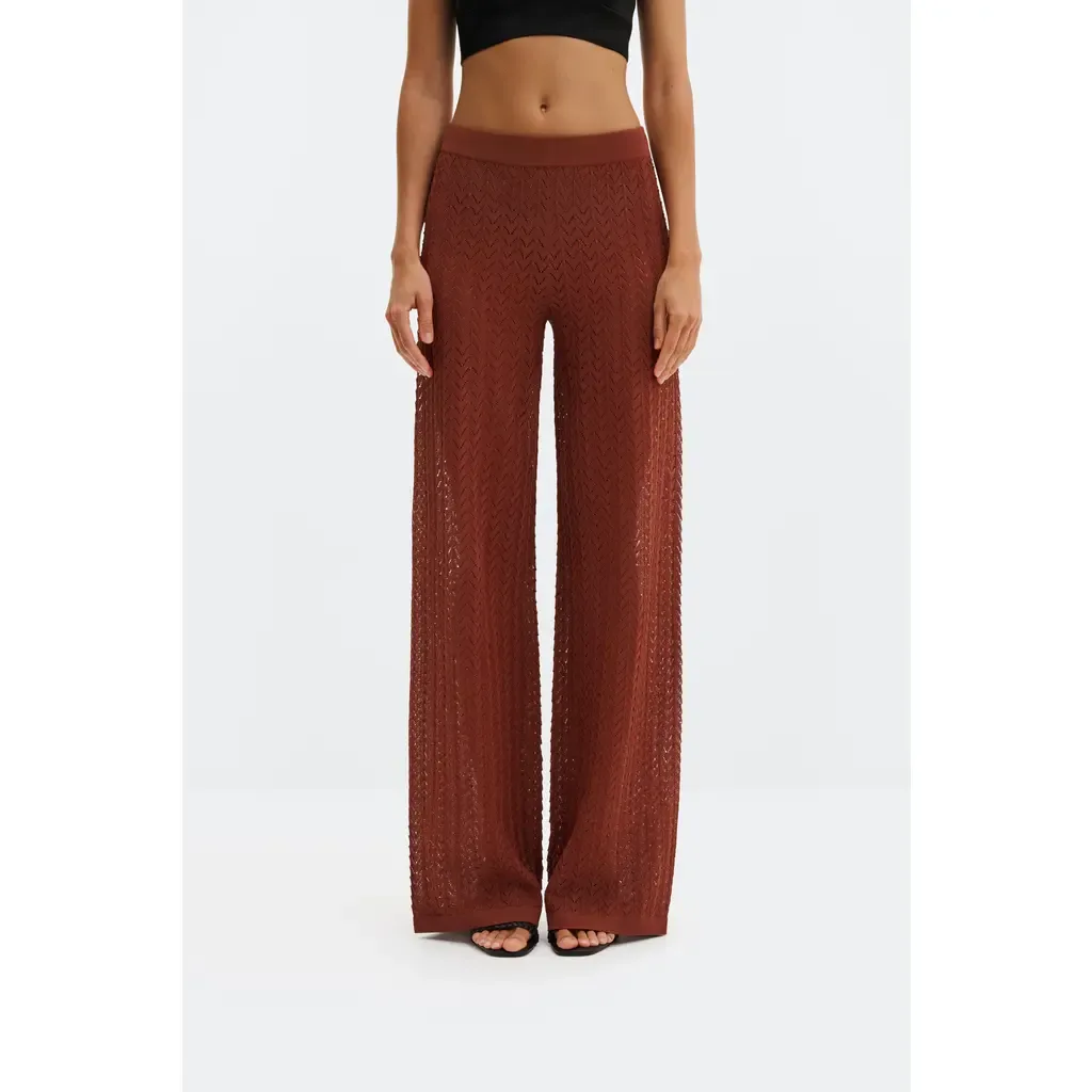 Martina Wide Structure Knitted Pants by Malina