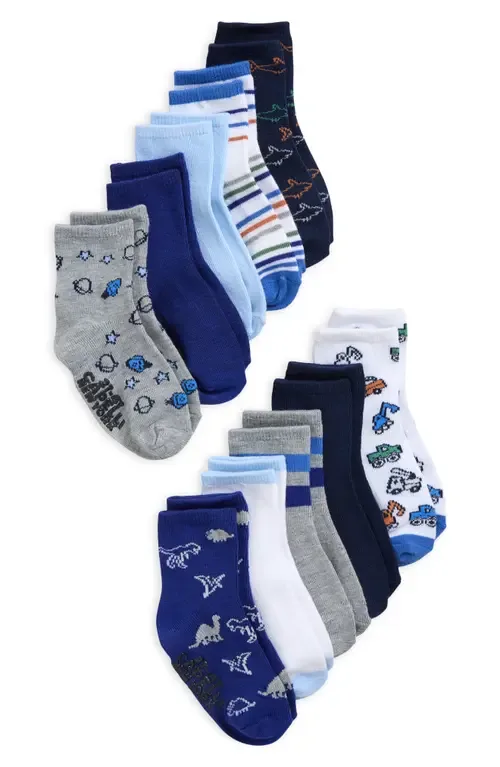 Assorted 10-Pack Crew Socks by Capelli New York