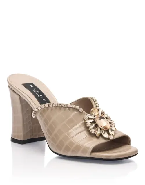 Mid-Heel Platform Sandals Broche Cocco by PHILIPP PLEIN
