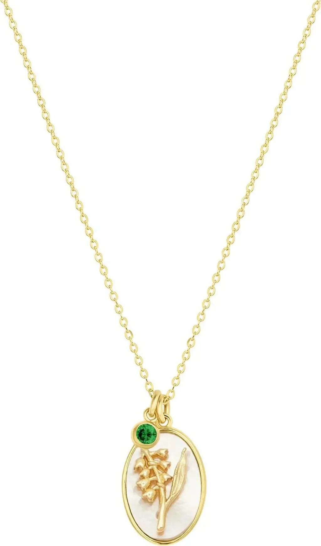 Katrina Birth Flower and Birthstone Charm Necklace by Set & Stones