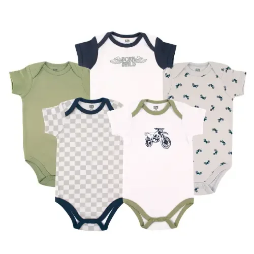 Multipack of 5 Comfortable Cotton Bodysuits by Hudson Baby