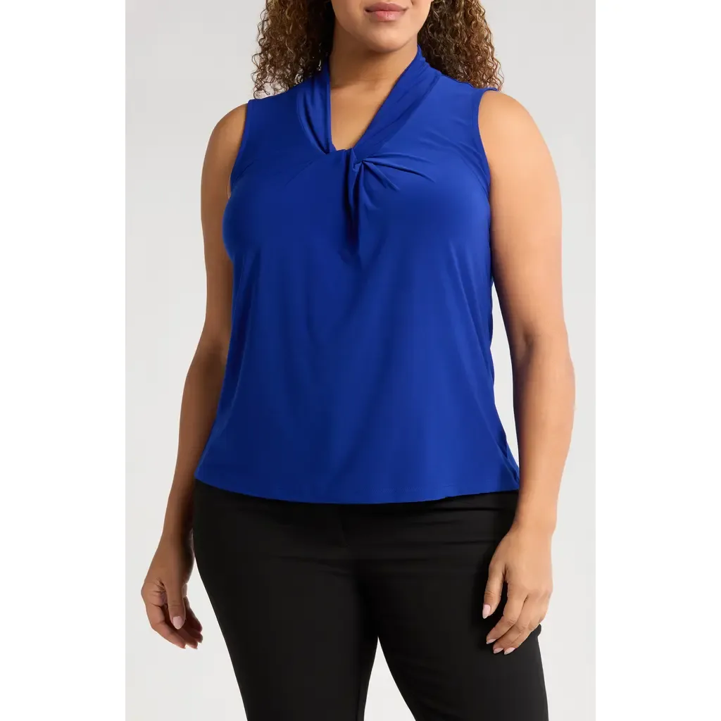 Twist Neck Sleeveless Top by KASPER