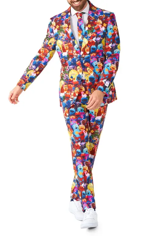 OppoSuits x Sesame Street Slim Fit Two-Piece Suit & Tie Set by OppoSuits