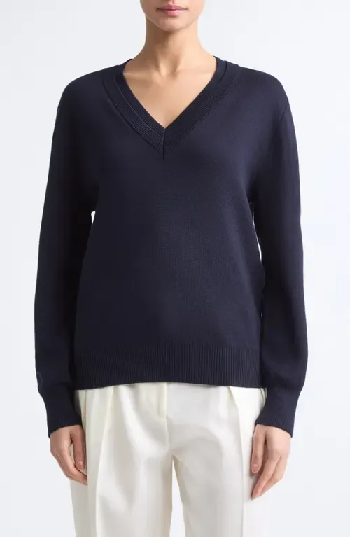 Double V-Neck Merino Wool Sweater by Róhe