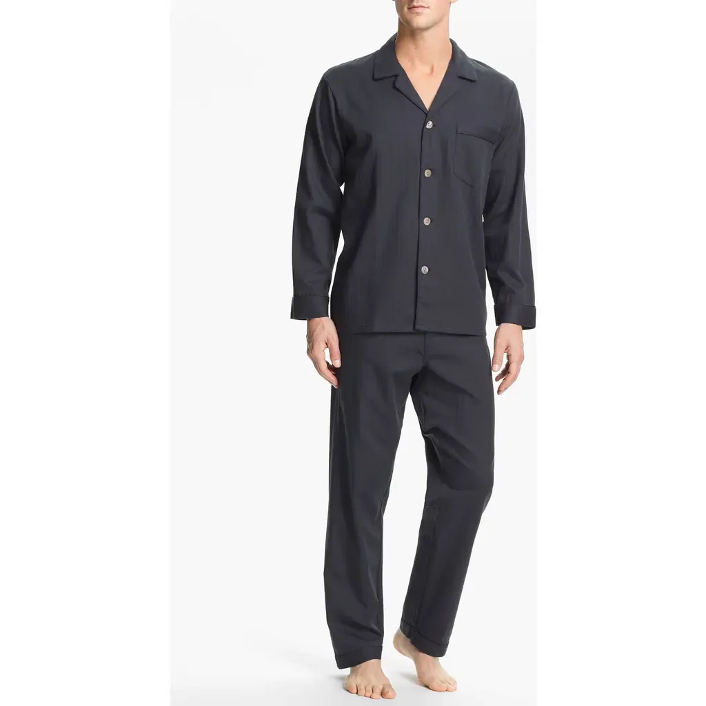 Herringbone Cotton Pajamas by Majestic International