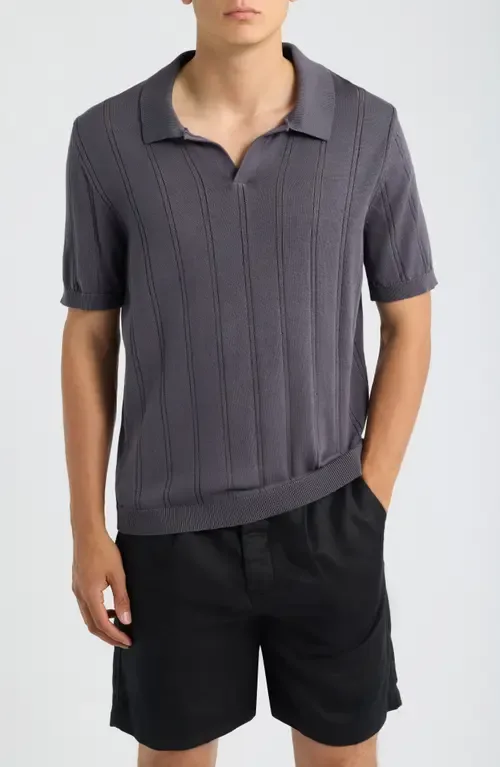 Lolo Drop Needle Sweater Polo by ALEX CRANE
