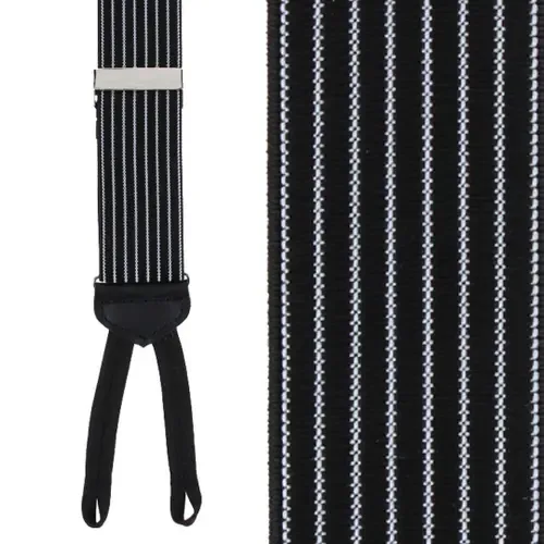 Voltaire Chalk Stripe Formal End Suspenders by Trafalgar