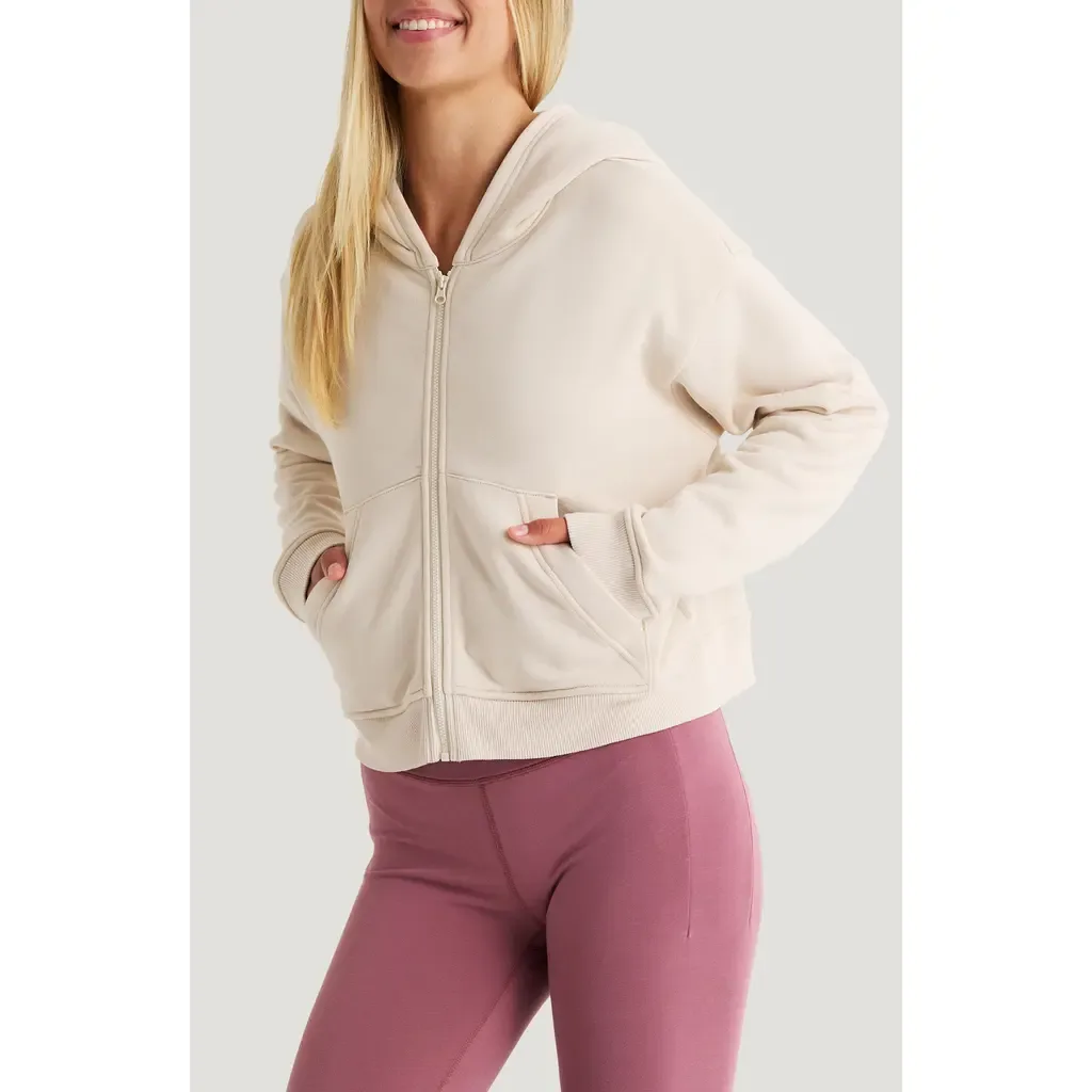 Full Zip Hoodie - Stone