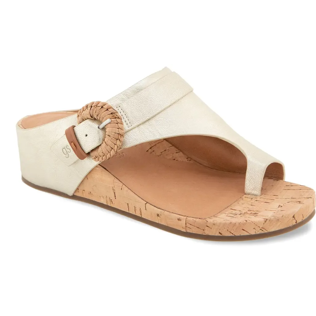 Galina Toe Loop Wedge Sandal in Ice Leather