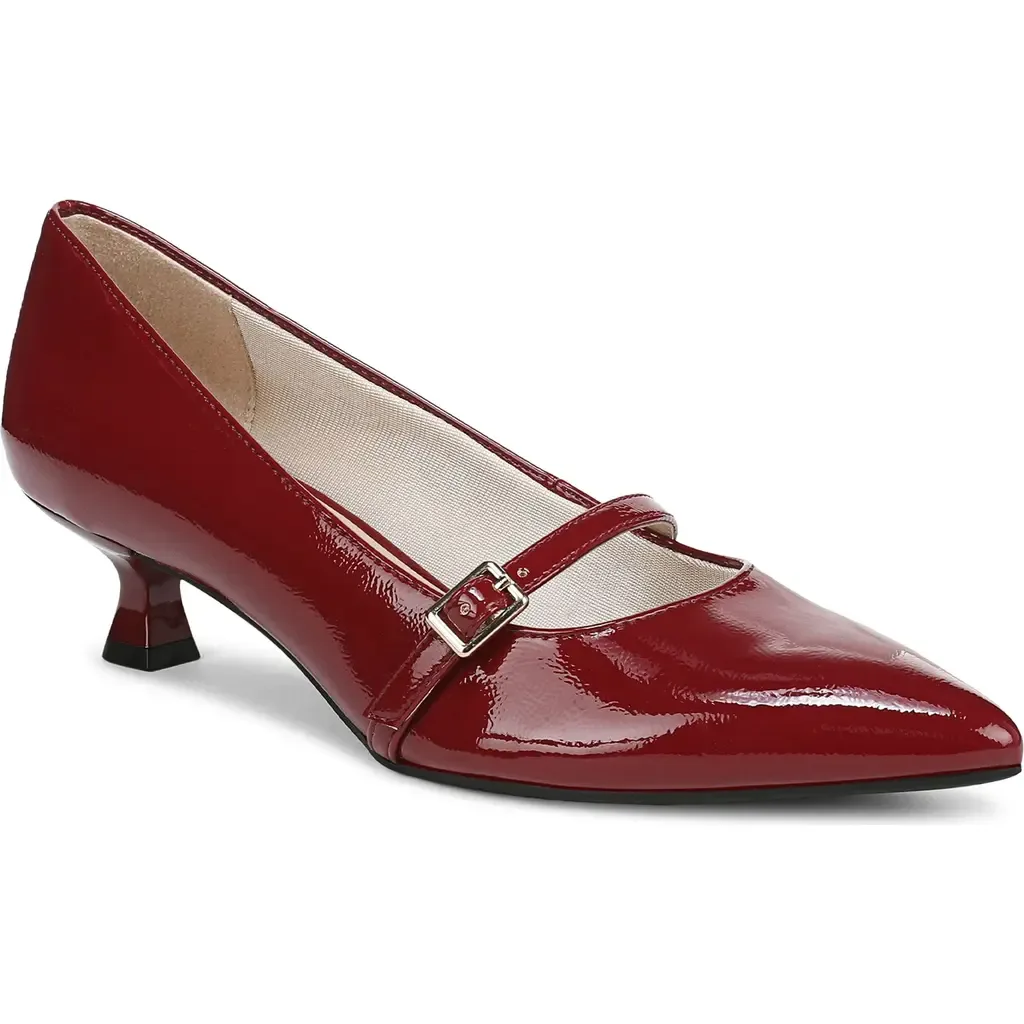 Madelyn Mary Jane Pointed Toe Kitten Heel Pump by LifeStride